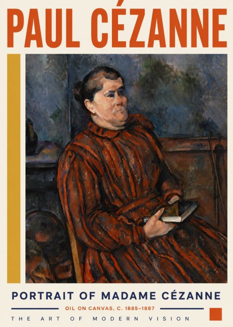 Paul Cézanne Portrait of Madame Cézanne I No5 - Poster
