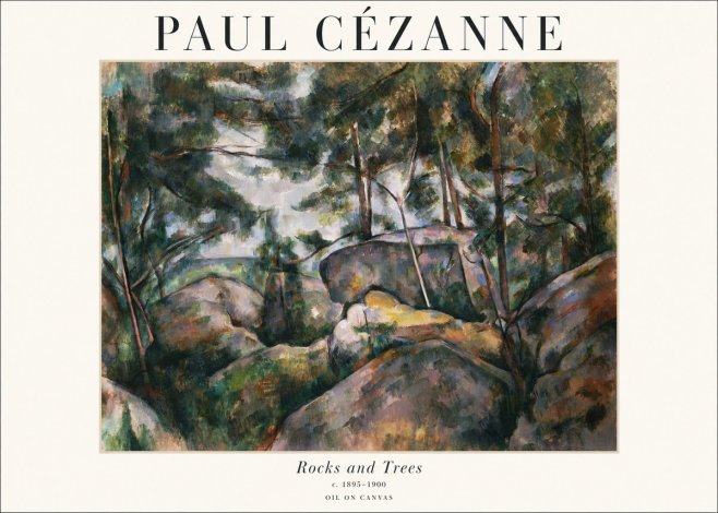 Paul Cézanne Rocks and Trees II No1 - Poster