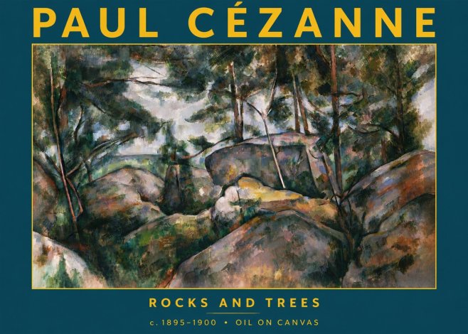 Paul Cézanne Rocks and Trees II No5 - Poster