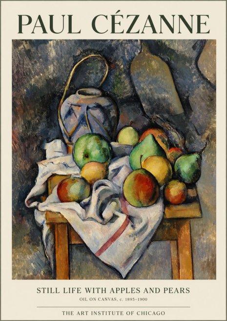 Paul Cézanne Still Life with Apples and Pears No1 - Poster