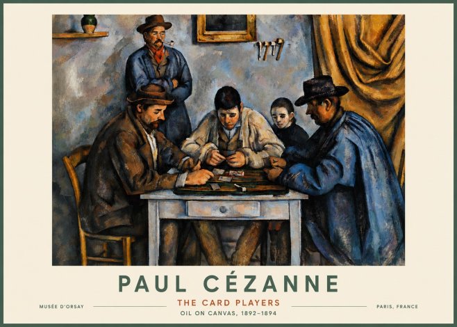 Paul Cézanne The Card Players I No4 - Poster