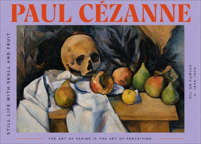 Paul Cézanne Still Life with Skull and Fruit No4 - Poster
