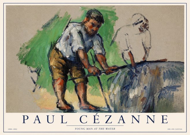 Paul Cézanne Young Man at the Water No1 - Poster