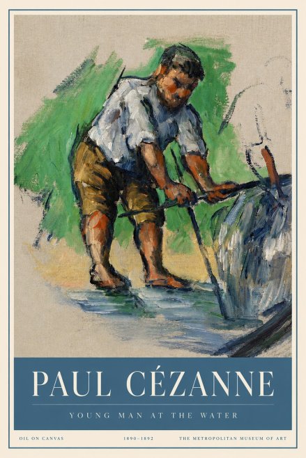 Paul Cézanne Young Man at the Water No3 - Poster