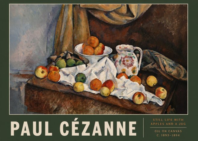 Paul Cézanne Still Life with Apples and a Jug No3 - Poster