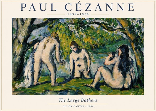 Paul Cézanne The Large Bathers V No3 - Poster