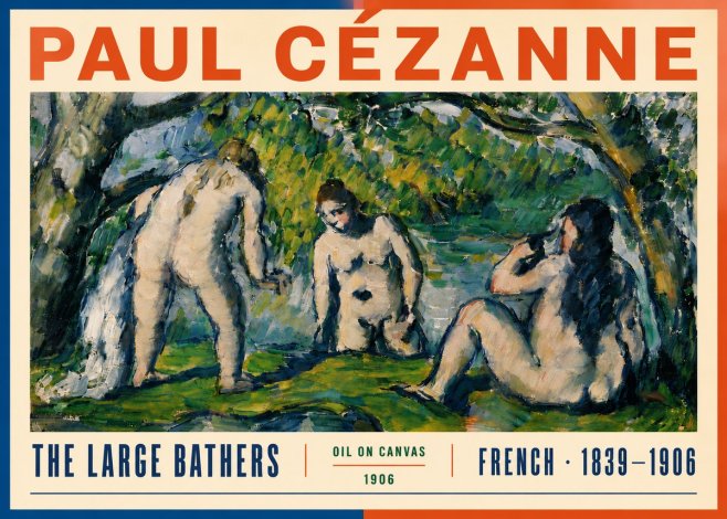 Paul Cézanne The Large Bathers V No6 - Poster