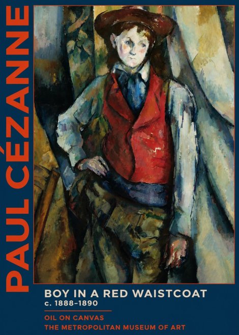 Paul Cézanne Boy in a Red Waistcoat No2 - Poster