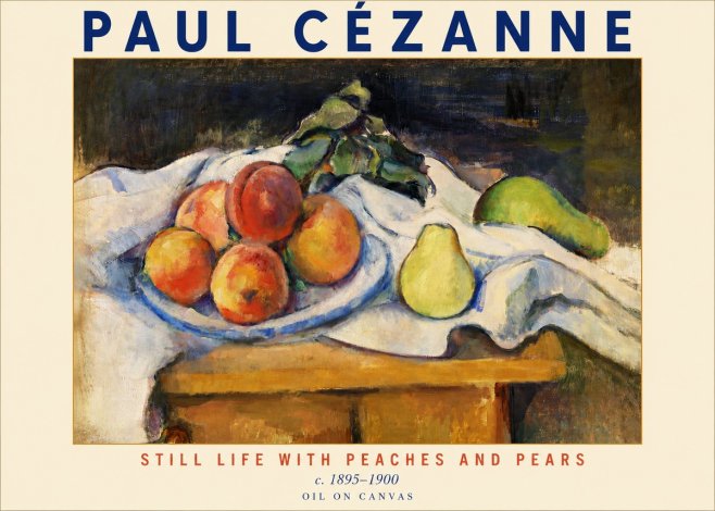 Paul Cézanne Still Life with Peaches and Pears No3 - Poster