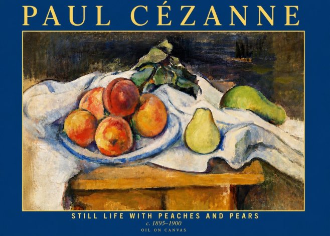 Paul Cézanne Still Life with Peaches and Pears No6 - Poster