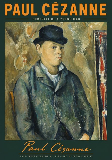 Paul Cézanne Portrait of a Young Man No2 - Poster