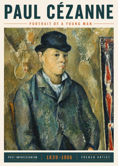 Paul Cézanne Portrait of a Young Man No5 - Poster