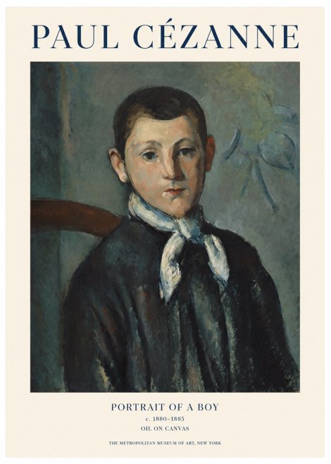 Paul Cézanne Portrait of a Boy No1 - Poster