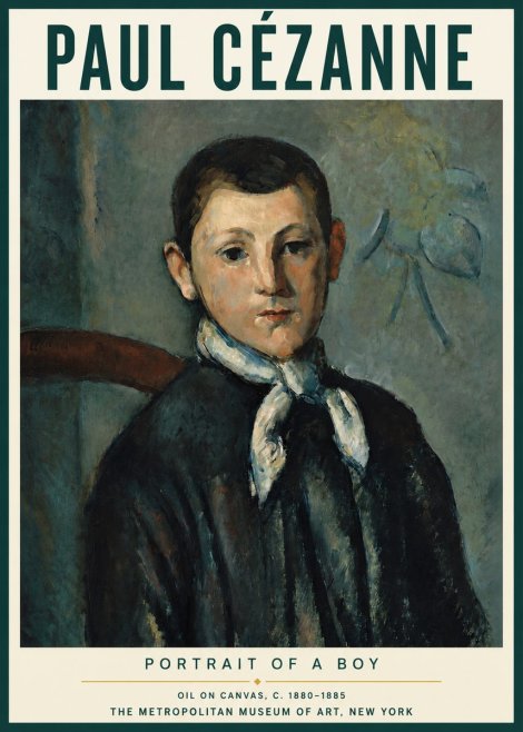 Paul Cézanne Portrait of a Boy No3 - Poster