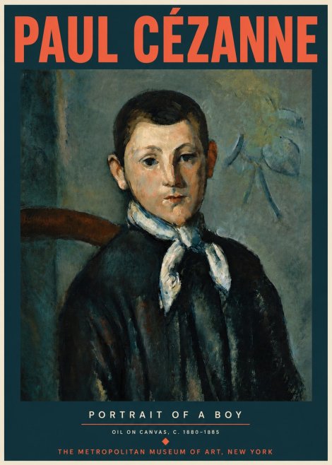 Paul Cézanne Portrait of a Boy No4 - Poster