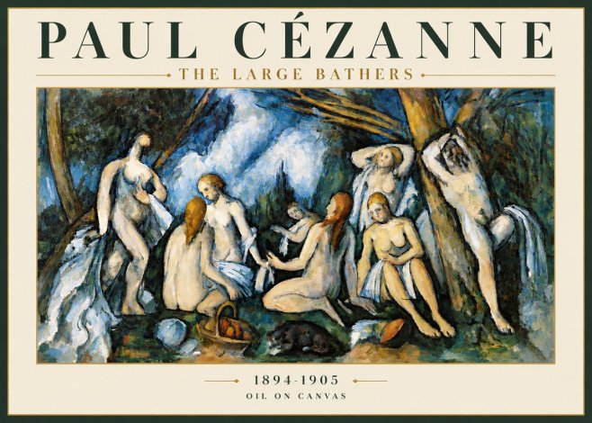 Paul Cézanne The Large Bathers VI No5 - Poster