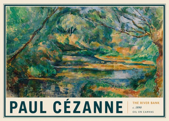 Paul Cézanne The River Bank No6 - Poster