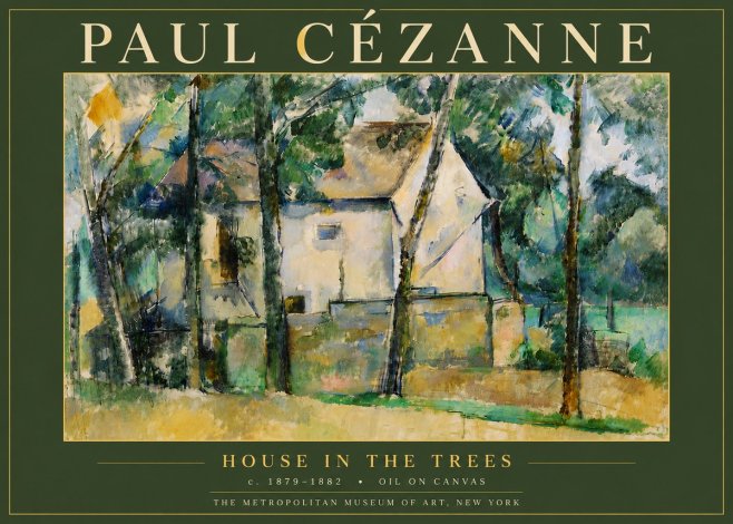 Paul Cézanne House in the Trees No6 - Poster