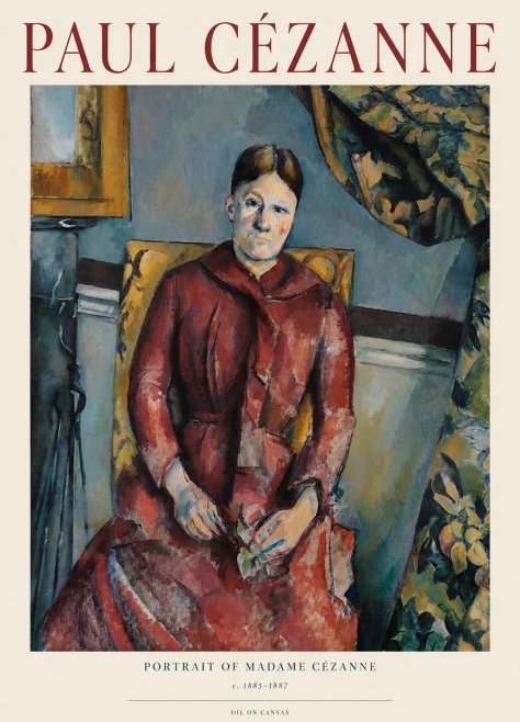 Paul Cézanne Portrait of Madame Cézanne II No1 - Poster