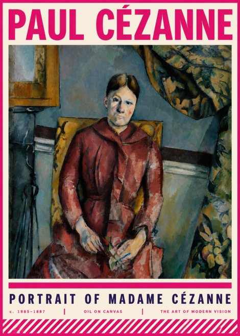 Paul Cézanne Portrait of Madame Cézanne II No4 - Poster