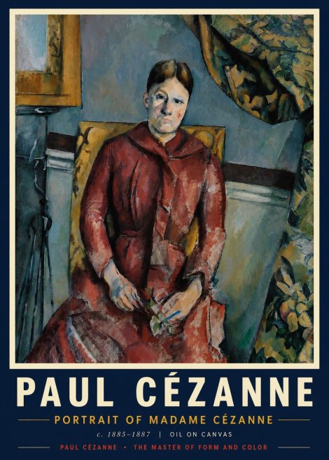 Paul Cézanne Portrait of Madame Cézanne II No5 - Poster