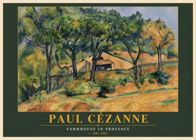 Paul Cézanne Farmhouse in Provence No3 - Poster