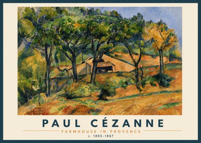 Paul Cézanne Farmhouse in Provence No5 - Poster