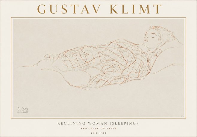 Klimt Reclining Woman (Sleeping) I No1 - Poster