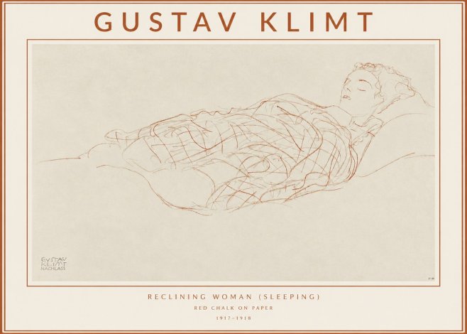 Klimt Reclining Woman (Sleeping) I No2 - Poster
