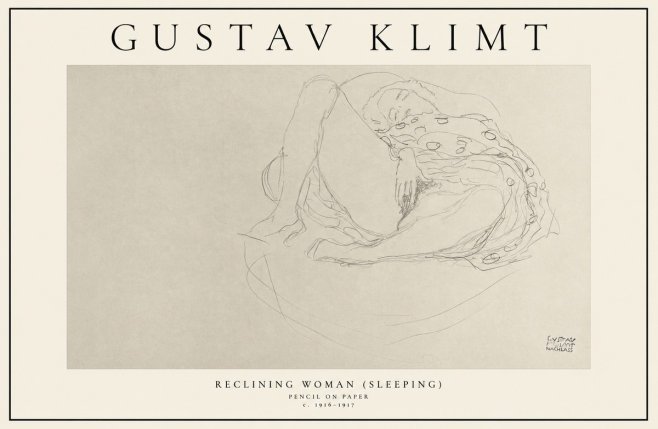 Klimt Reclining Woman (Sleeping) II No1 - Poster