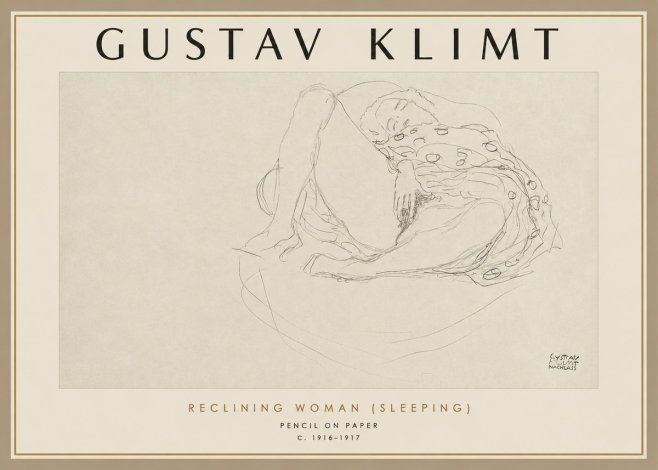 Klimt Reclining Woman (Sleeping) II No2 - Poster