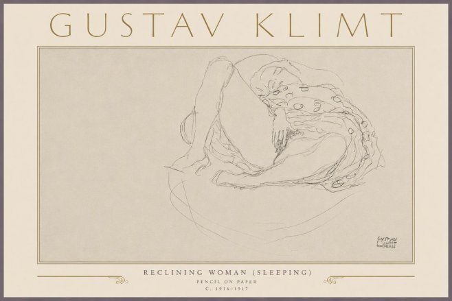 Klimt Reclining Woman (Sleeping) II No5 - Poster