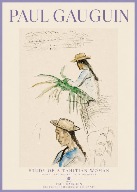 Paul Gauguin Study of a Tahitian Woman I No3 - Poster