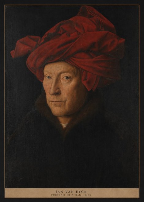 Jan van Eyck Portrait of a Man II No5 - Poster