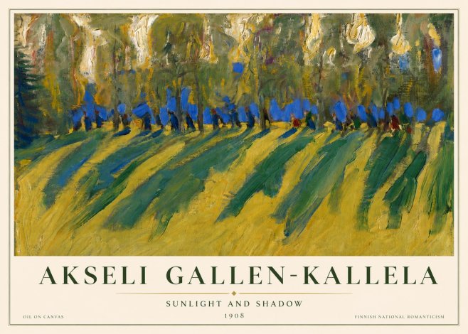 Akseli Gallen-Kallela Sunlit Field and Trees No4 - Poster