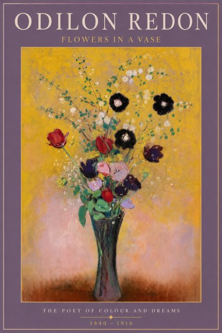 Odilon Redon Flowers in a Vase IV No4 - Poster