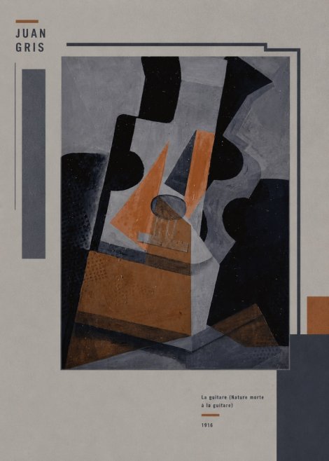 Juan Gris La Guitare (Nature Morte À La Guitare) No5 - Poster
