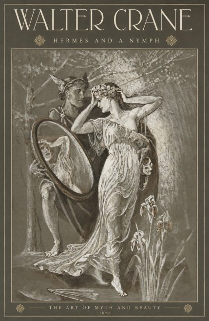 Walter Crane Hermes and a Nymph No2 - Poster