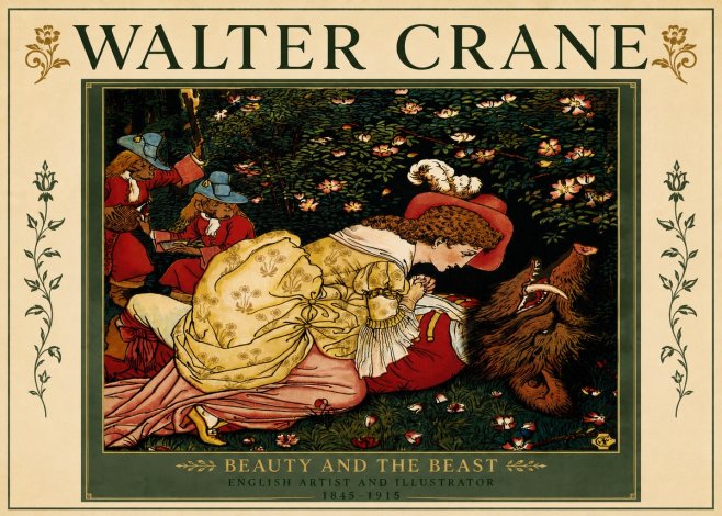 Walter Crane Beauty and the Beast No6 - Poster