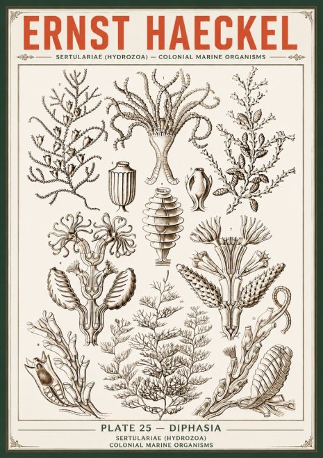 Ernst Haeckel Sertulariidae No6 - Poster