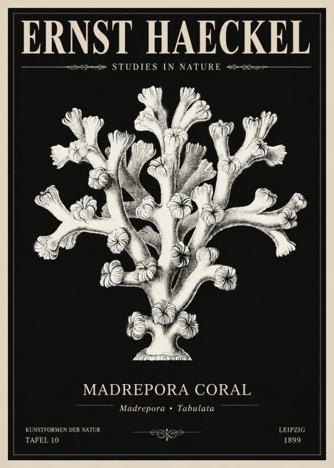 Ernst Haeckel Corallium Rubrum I No6 - Poster