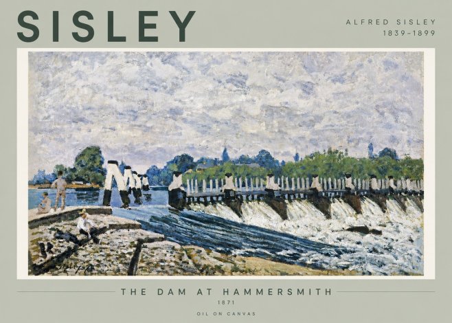 Sisley The Dam at Hammersmith No4 - Poster