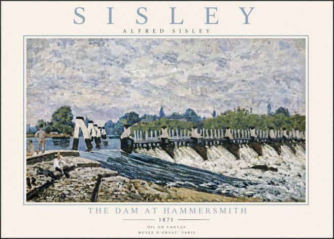 Sisley The Dam at Hammersmith No6 - Poster