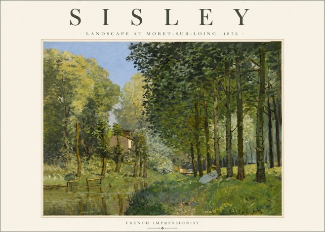 Sisley Landscape at Moret-sur-loing No3 - Poster