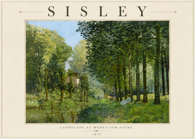 Sisley Landscape at Moret-sur-loing No5 - Poster