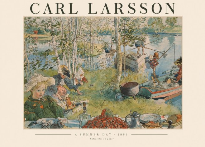 Carl Larsson A Summer Day No1 - Poster