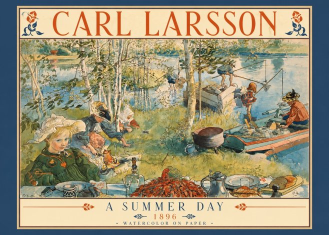 Carl Larsson A Summer Day No2 - Poster