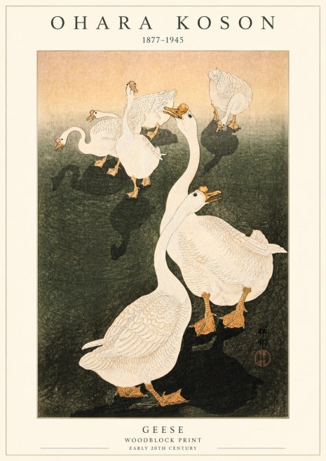 Ohara Koson Geese No1 - Poster