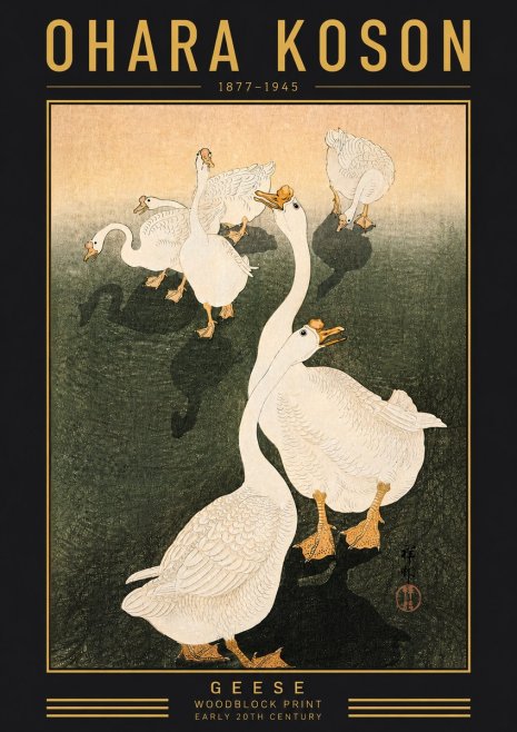 Ohara Koson Geese No5 - Poster