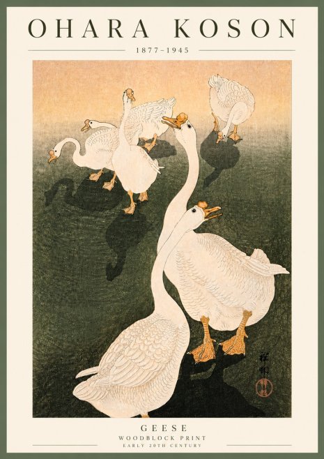 Ohara Koson Geese No6 - Poster